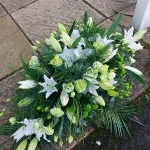 Coffin spray lily and carnation